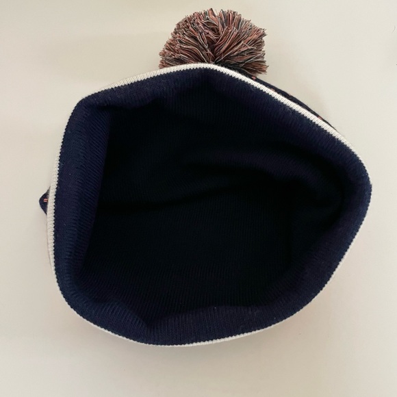 L.L. Bean Navy Blue Katahdin Pom-Pom Script Logo Beanie Hat Women’s/ Unisex - Picture 6 of 13